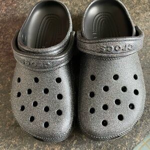 Black Crocs with glitter!